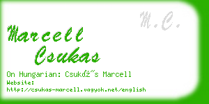 marcell csukas business card